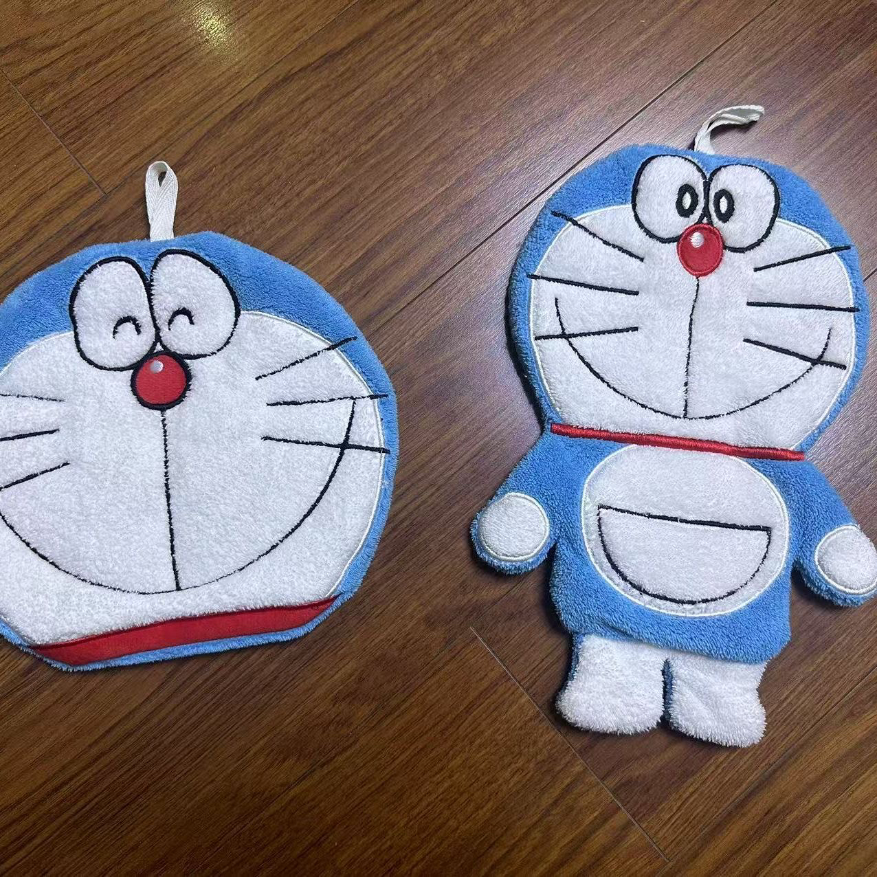 哆啦a梦擦手巾可挂吸水速干卡通可爱抹手布学生卫生间擦手小毛巾