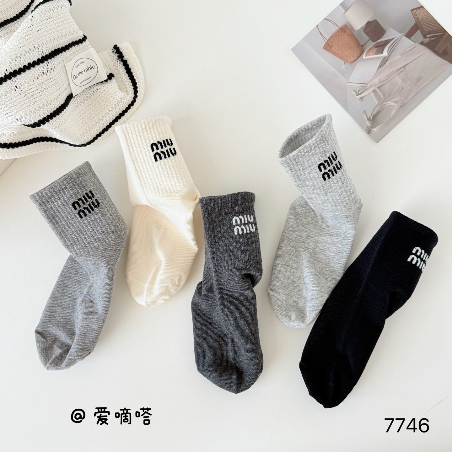爱嘀嗒儿童袜子春秋冬纯棉中筒袜