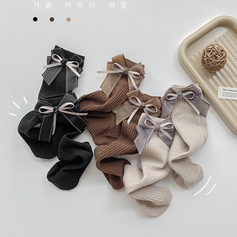 秋冬新款儿童韩系复古小腿堆堆袜