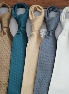 领带男正装韩版英伦风绅士复古纯色8CM手打款商务职业装宽YSB901