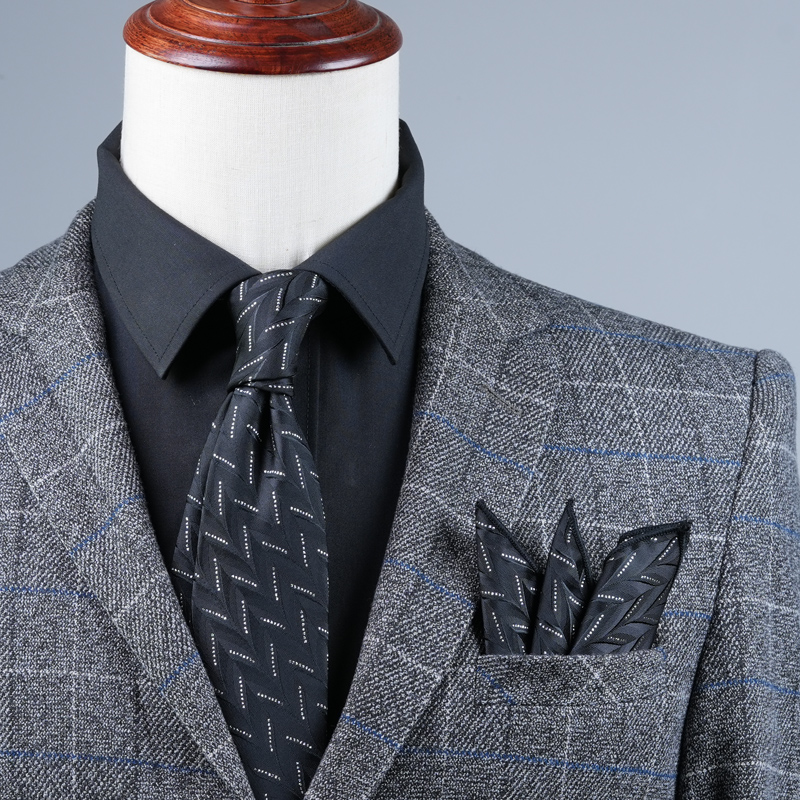 领带YsByl涤丝8CM手打款正装商务