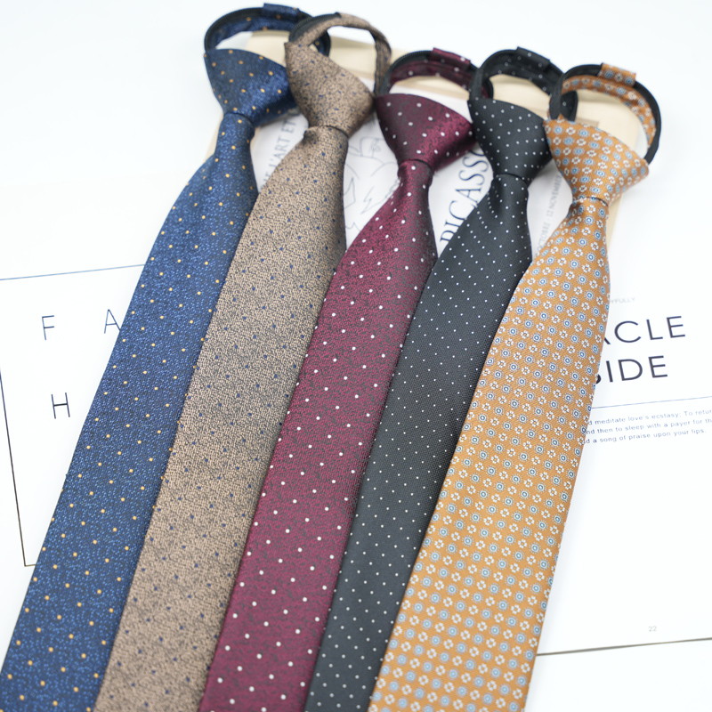 8CM拉链式懒人拉链领带