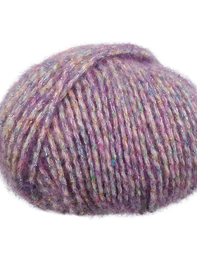 Lana Gatto 进口羊毛混纺带彩色亮丝 Sparkling 手编毛衣围巾毛线