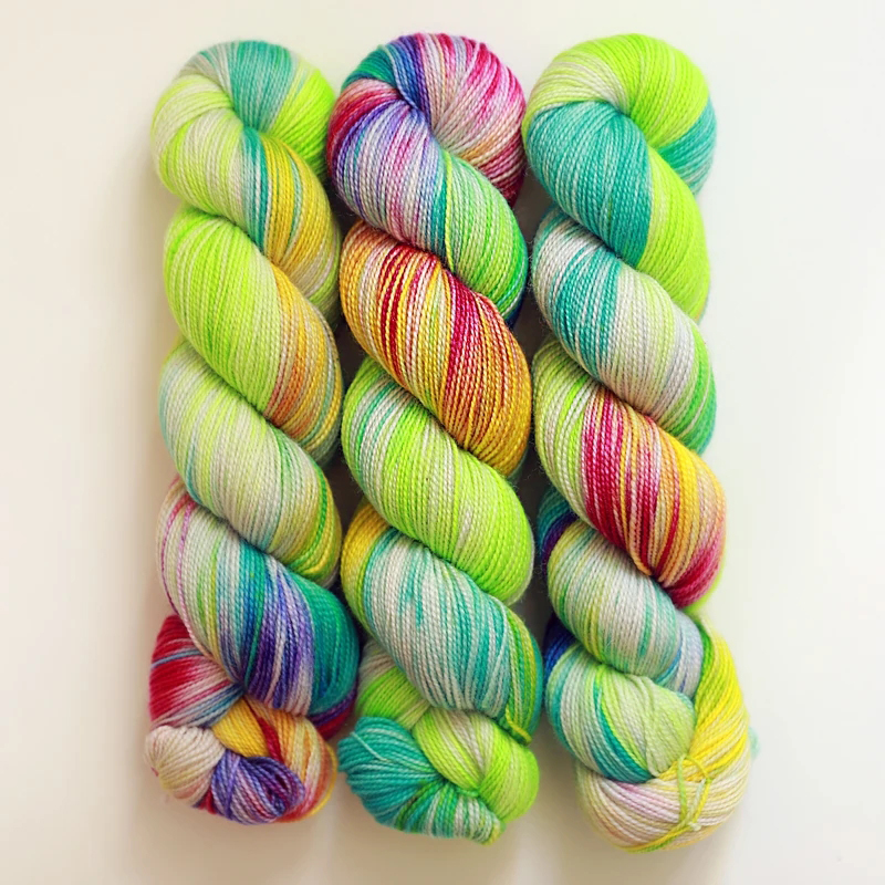 Qing Fibre 进口手染线 High Twist BFL 羊毛高捻毛线 100g/365m