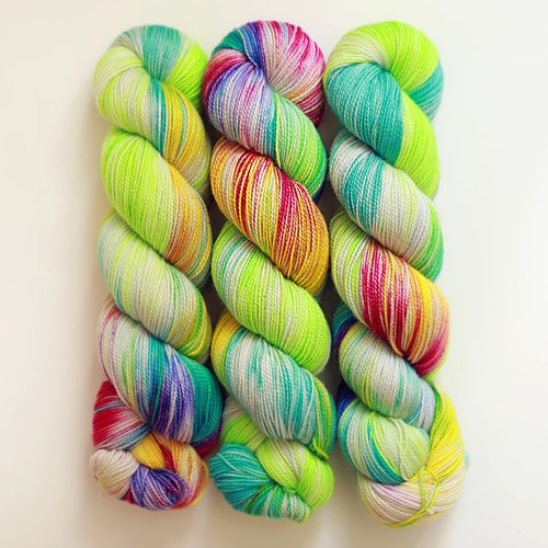 Qing Fibre 进口手染线 High Twist BFL 羊毛高捻毛线 100g/365m