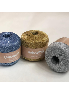 Lana Gatto NEW GLITTER 进口闪亮彩丝线春夏秋冬可单可合股毛线