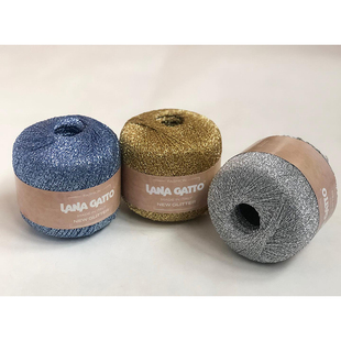 Lana NEW GLITTER 进口闪亮彩丝线春夏秋冬可单可合股毛线 Gatto