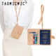 便携式 挂脖护照包简约出国旅行机票夹收纳卡包保护套个性 跨境韩版