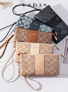 钱包女士长款新款经典椭圆印花老花纹拉链手腕包大气软皮妈妈手提