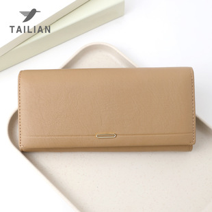 2024新款长款钱包女款高级感皮质简约手拿包聚财现金钱夹INS风