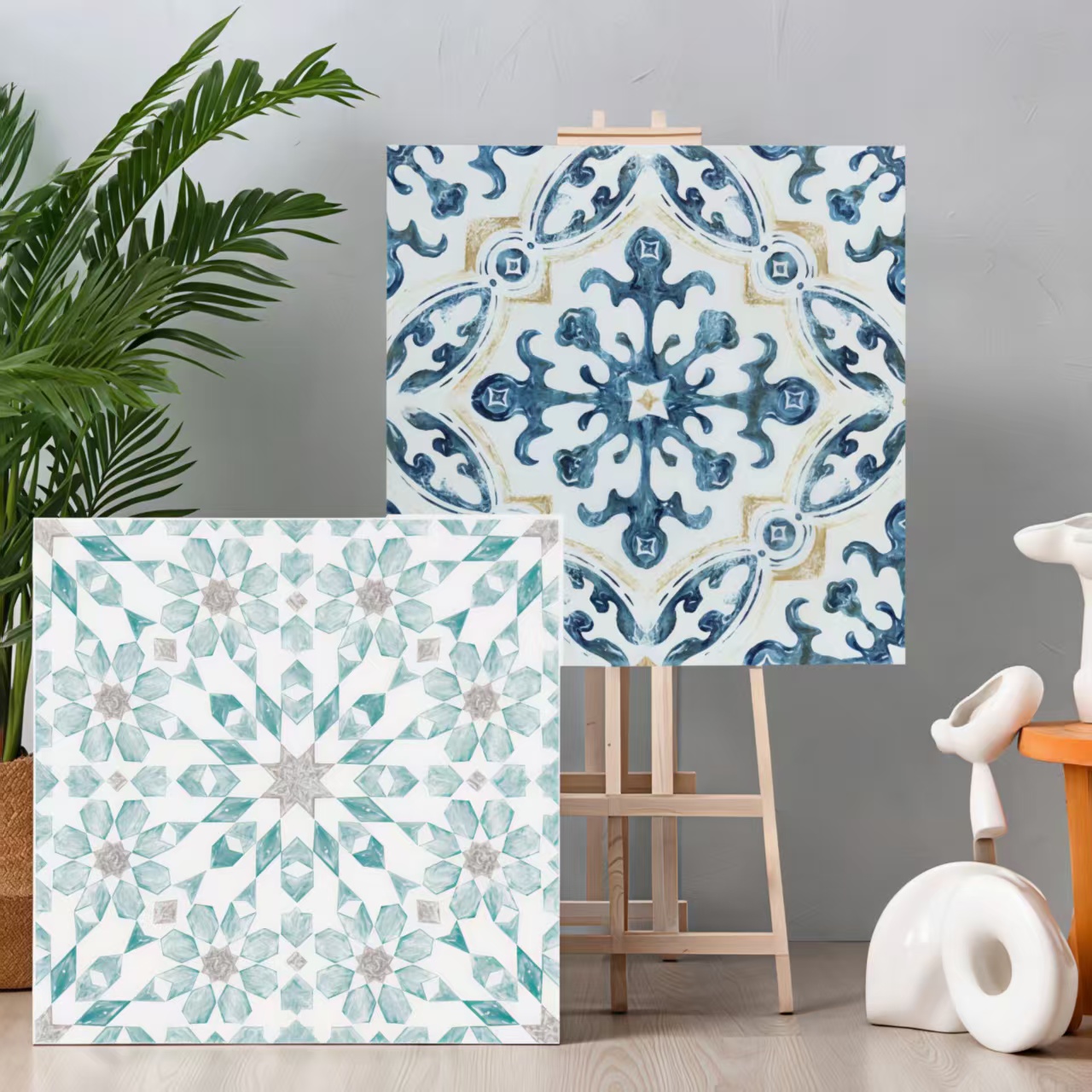 pvc地板革贴自粘仿瓷砖加厚耐磨