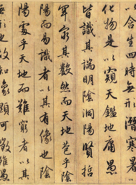 赵孟頫 圣教序 毛笔字帖 行书长卷 临摹学习 纸本绢布 微喷复制