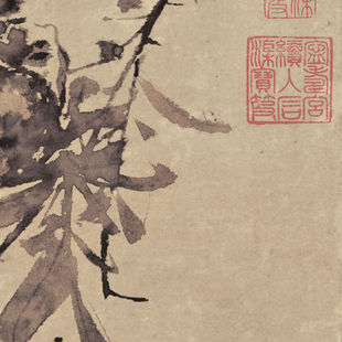 徐渭 榴实图立轴 水墨写意 书法国画 名家作品 纸本绢布 微喷复制