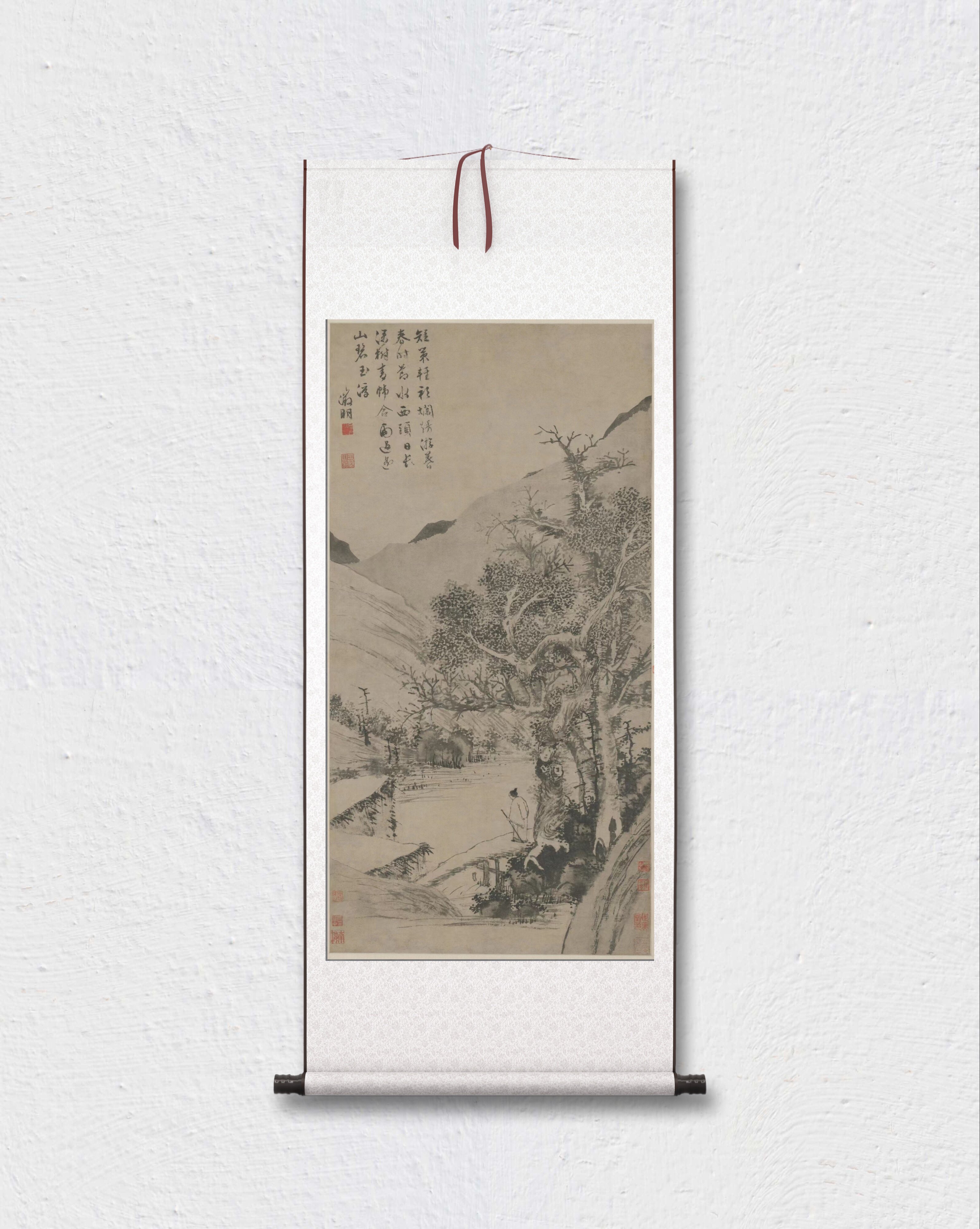 策杖,高士图_大山谷图库