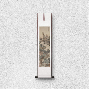 丁云鹏 天都峰图 山水立轴 国画装裱 墙面装饰 纸本绢布 微喷复制