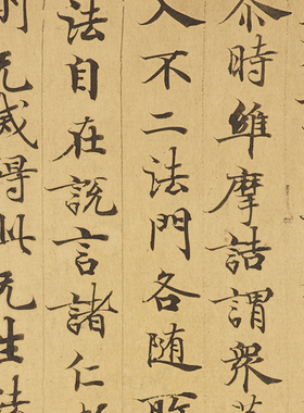 敦煌遗书 维摩诘所说经手稿残卷 书法文献 小楷字帖 临摹范本