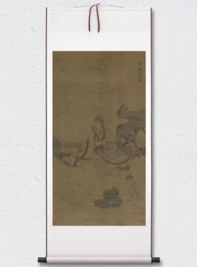 陈洪绶《老莲活须图》艺术微喷