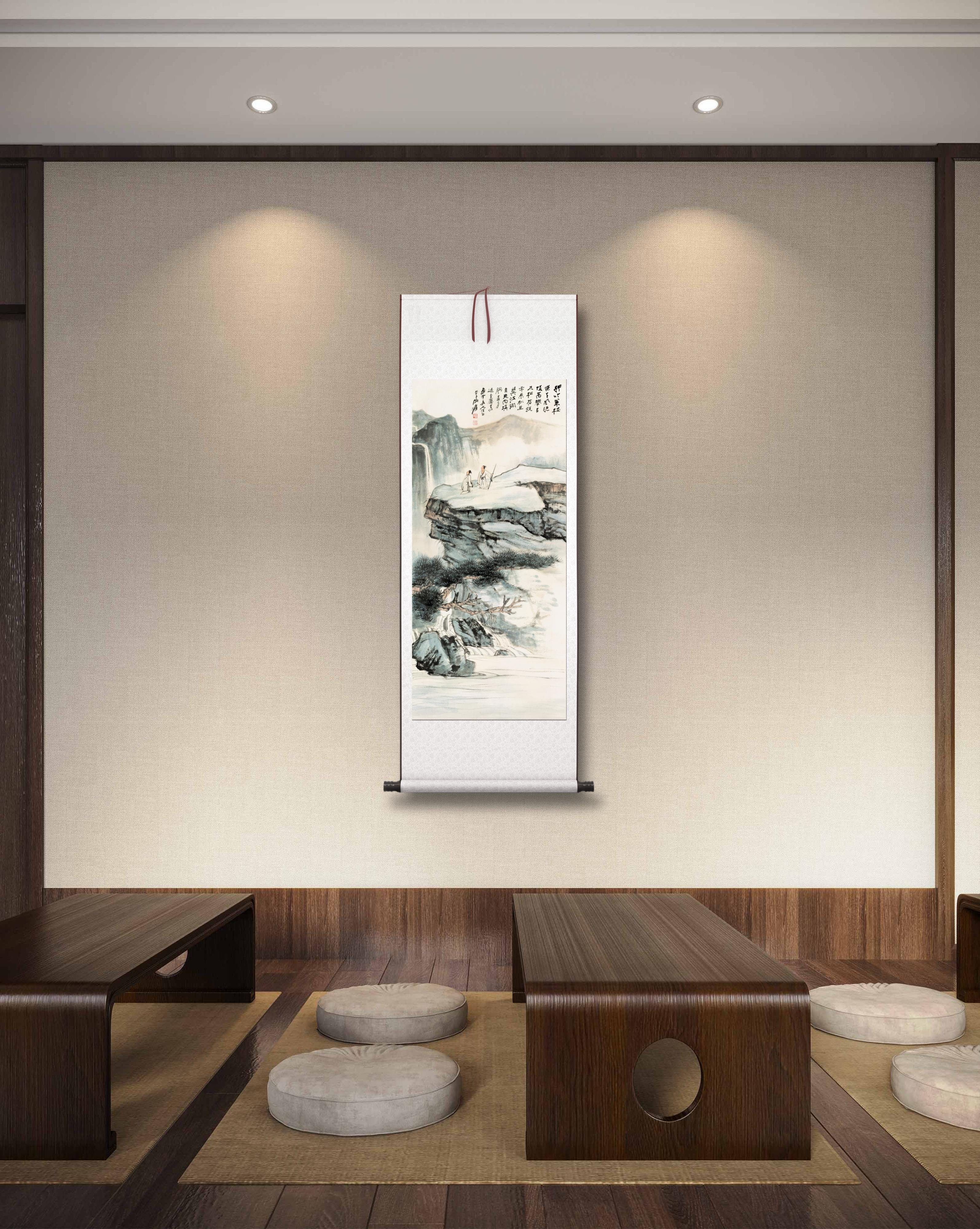 策杖,高士图_大山谷图库