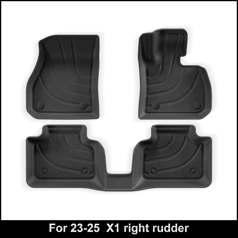 25/26适用于宝马BMW X1 U11右舵肽港版脚垫TPE防水环保耐磨地毯垫