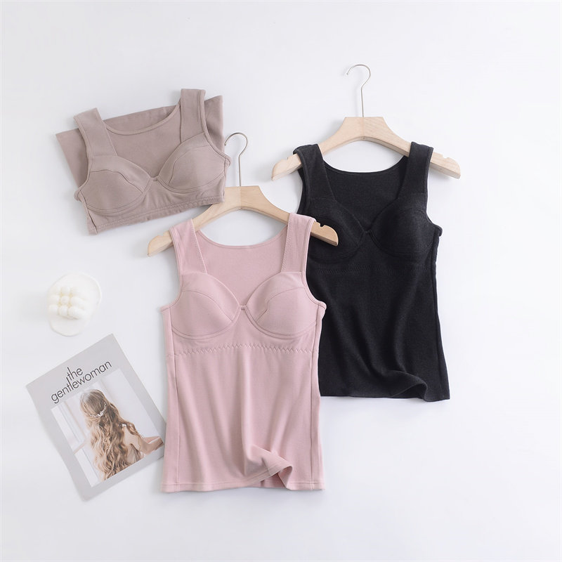 双面德绒含桑蚕丝免穿文胸保暖背心包装上装无袖自发热薄绒,女士内衣/男士内衣/家居服,保暖背心,淘宝优惠券,粉丝福利购,淘宝优惠卷