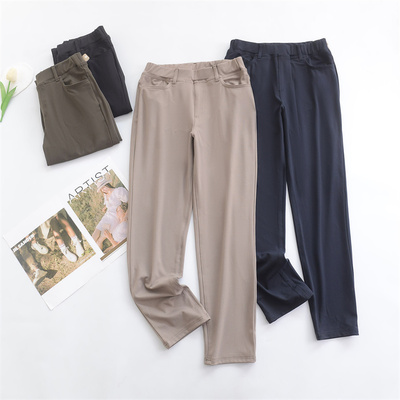 出口日本女士高腰小脚裤