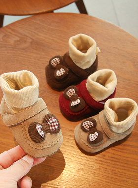 春季新款一岁女宝宝学步鞋袜套防掉6-12个月婴幼儿公主鞋子春秋款