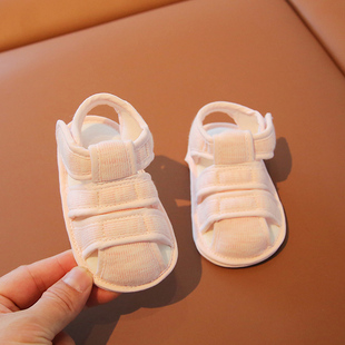 包头0 新生婴儿凉鞋 夏季 子夏款 软底宝宝布鞋 12月婴幼儿学步鞋
