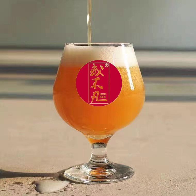 或不凡专用啤酒杯矮脚精酿啤酒杯水晶玻璃杯原创国风啤酒杯可定制图片