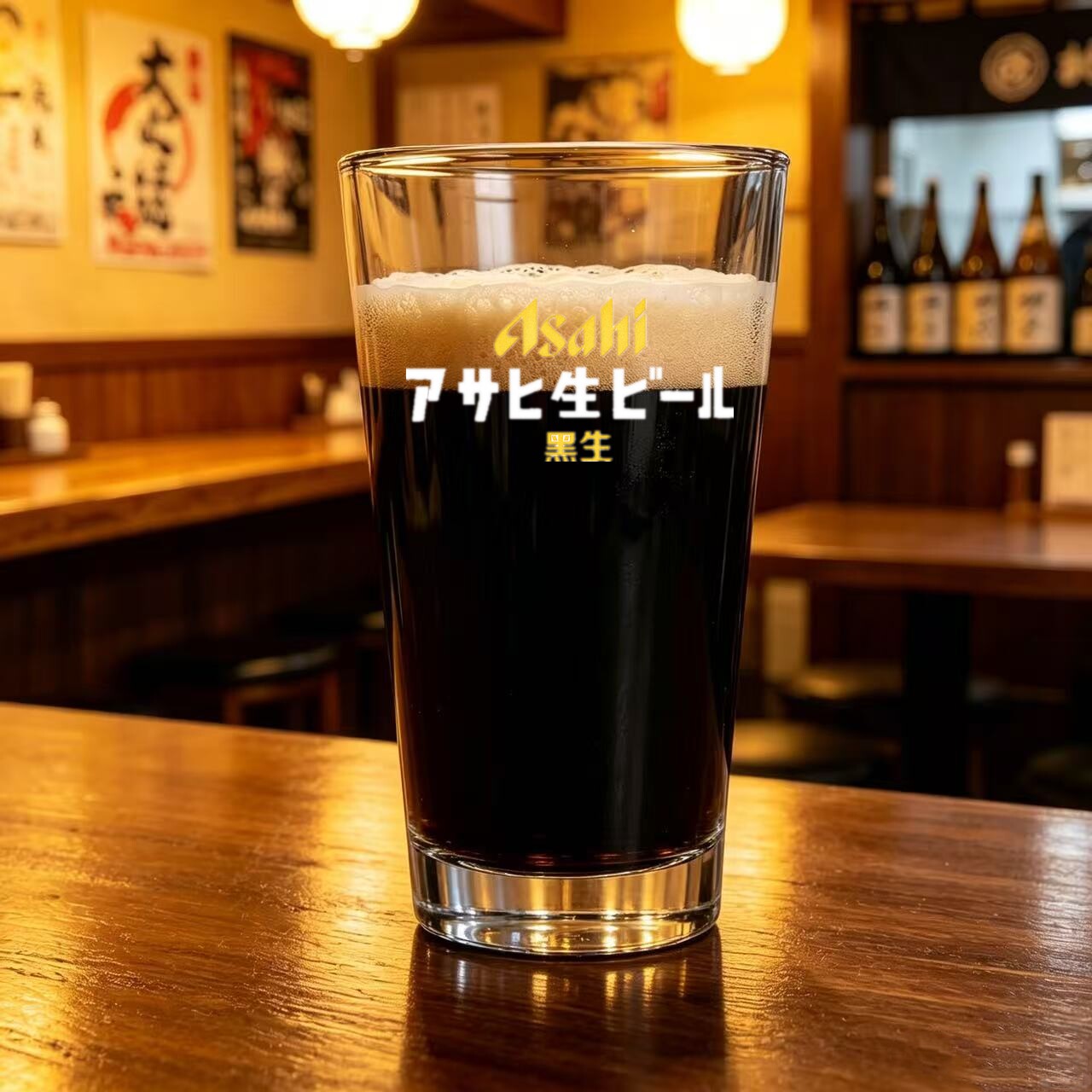 日本朝日ASAHI复活黑生啤酒杯无铅加厚耐用新垣结衣同款玻璃杯