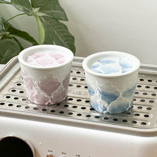 日式陶瓷蒸蛋碗带盖子