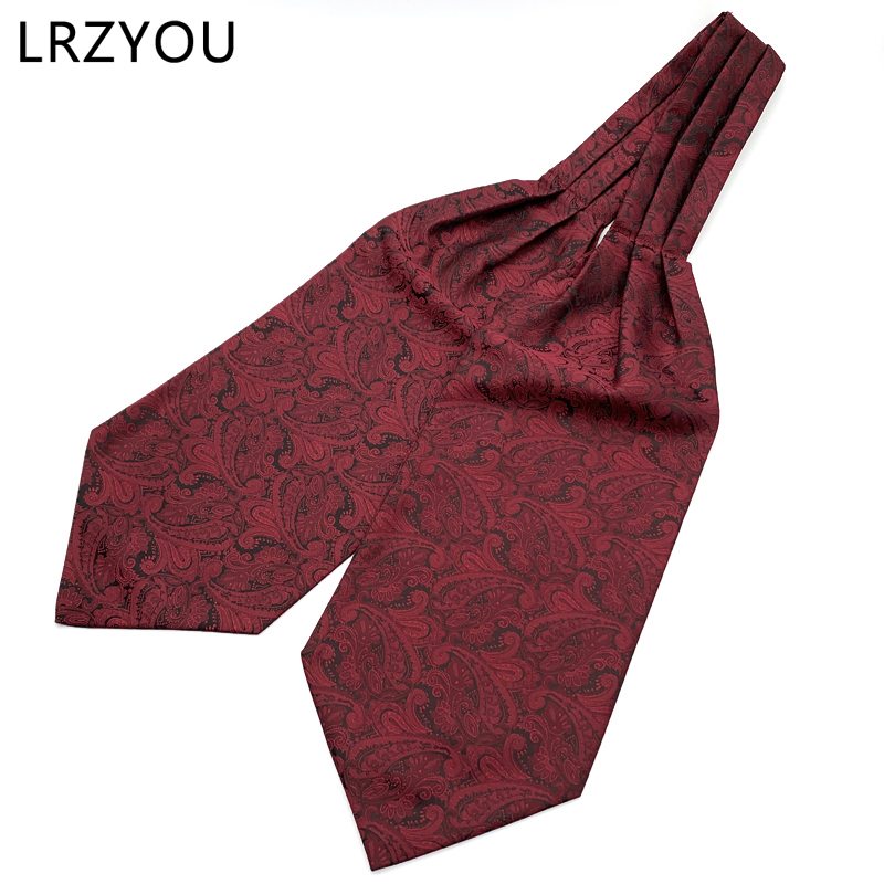 阿斯科特领巾男潮流时尚痞帅优雅手打衬衣装饰围脖佩斯利腰果花纹