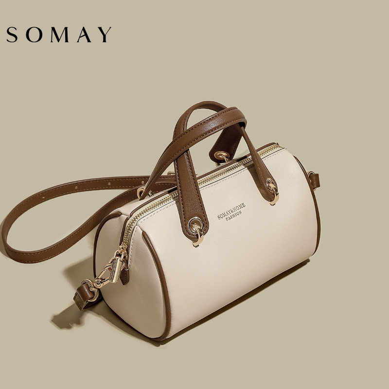 波士顿包手提包包2023新款女夏季百搭女士单肩斜挎包小众枕头女包