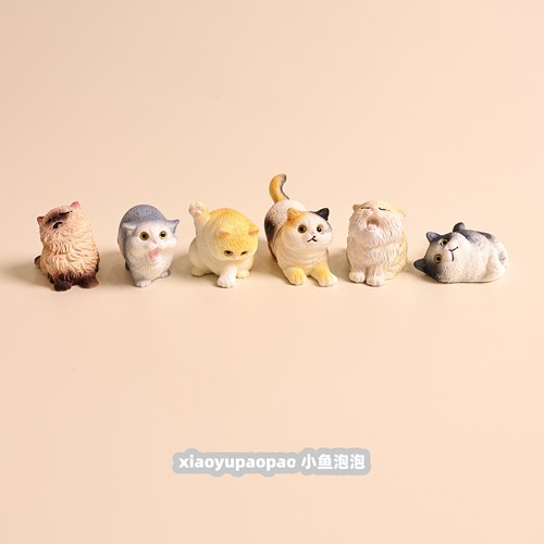 可爱迷你小小暹罗猫桌面小摆件