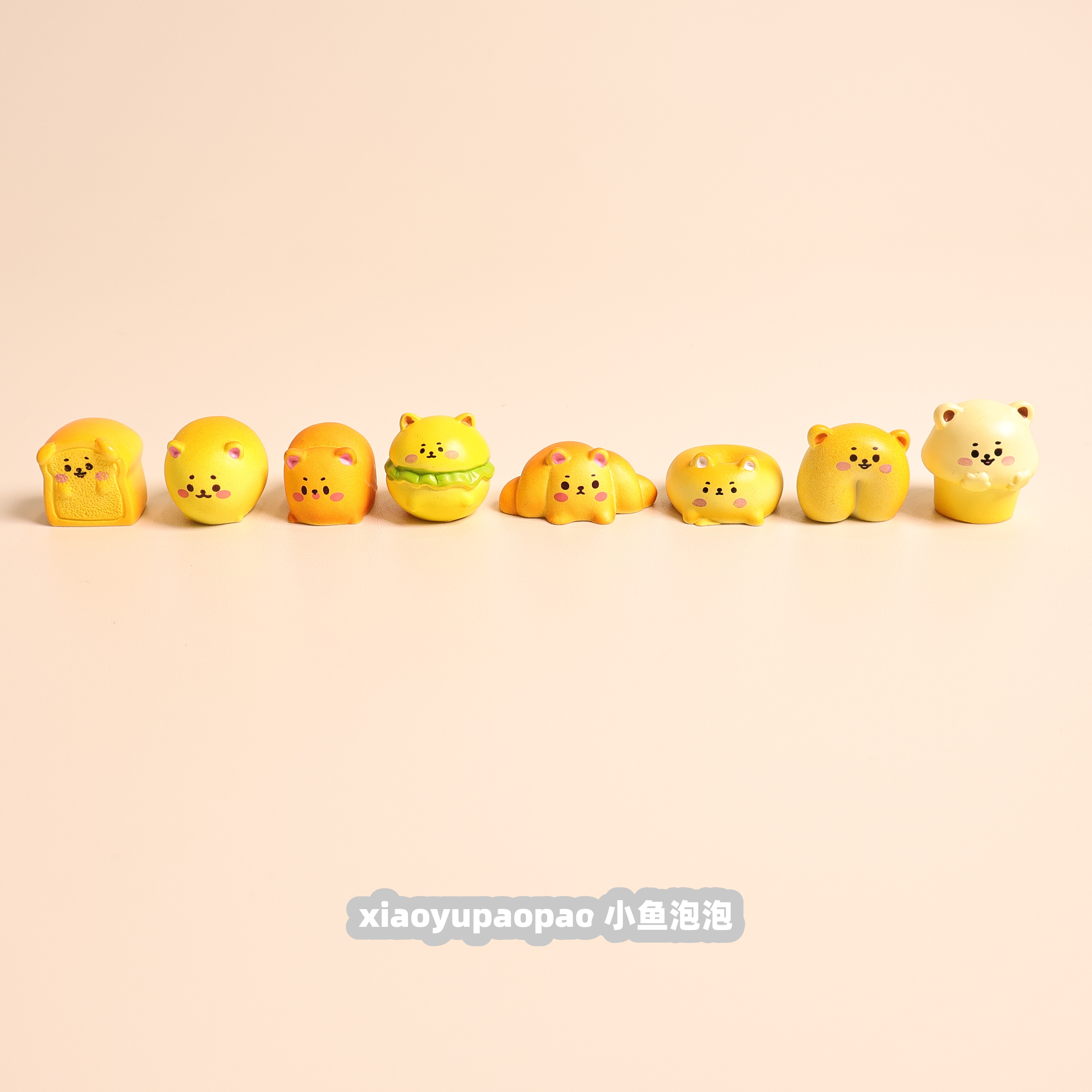 可爱迷你汉堡面包小狗桌面摆件