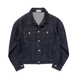 SUNINWAVE16盎司窄幅红边赤耳原牛夹克短宽版型牛仔质感夹克外套