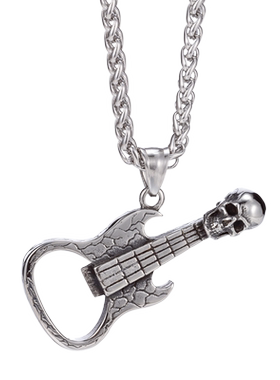 钛钢开瓶器男士夜店啤酒饰品吊坠