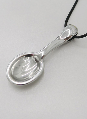 迷你银色勺子吊坠项链毛衣链挂件