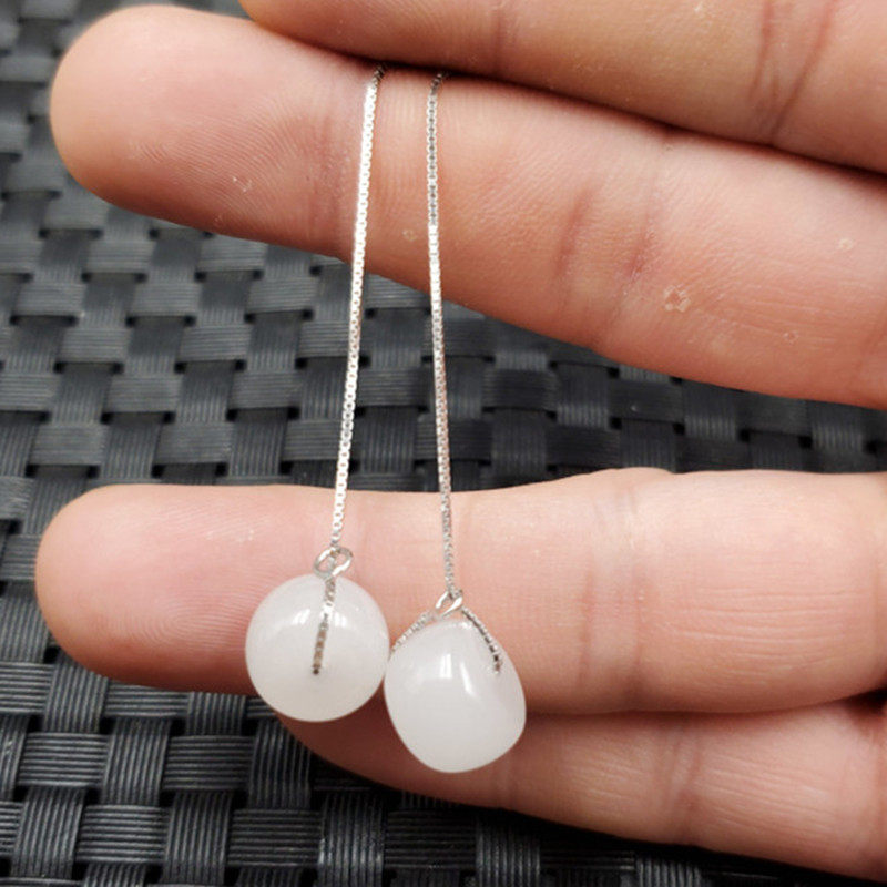 新疆和田白玉平安扣耳环金丝玉算盘珠耳环车轮珠耳坠耳饰,珠宝/钻石/翡翠,耳饰,淘宝优惠券,粉丝福利购,淘宝优惠卷