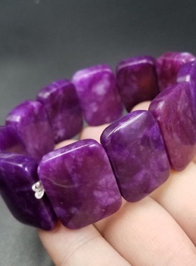 饰品手链天然玉石紫干青手链紫色玉石手链手串手排厂家直销