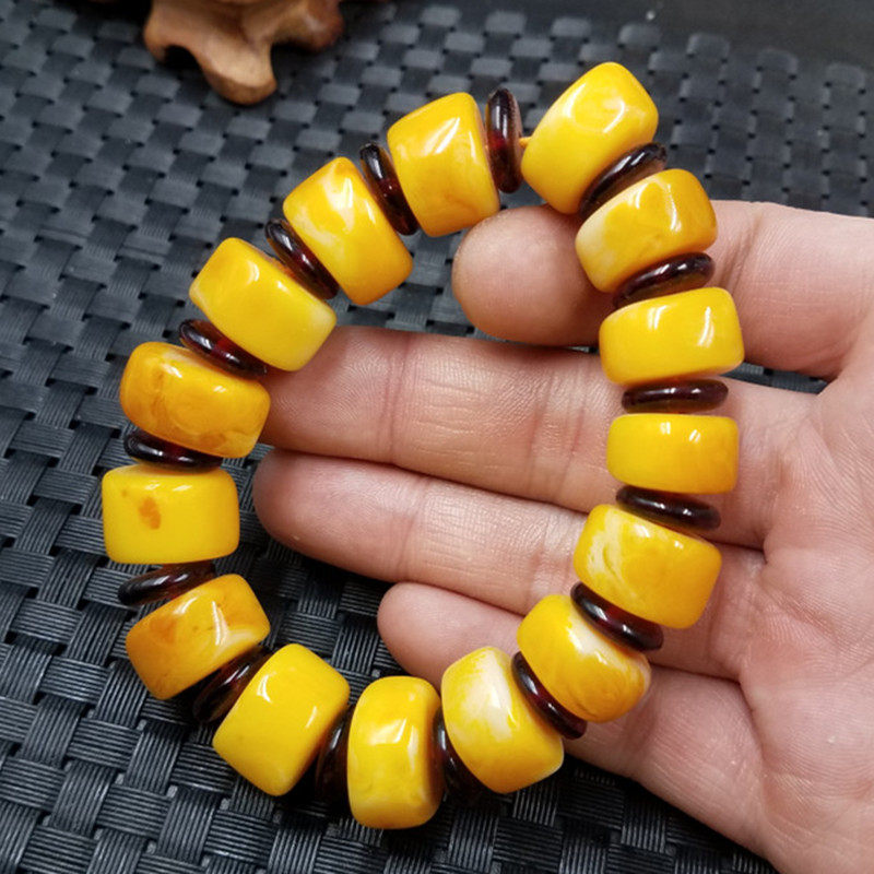 新款精美仿蜜蜡桶珠手链老蜜蜡算盘珠手链饰品蜜蜡手链男女款,珠宝/钻石/翡翠,手饰,淘宝优惠券,粉丝福利购,淘宝优惠卷