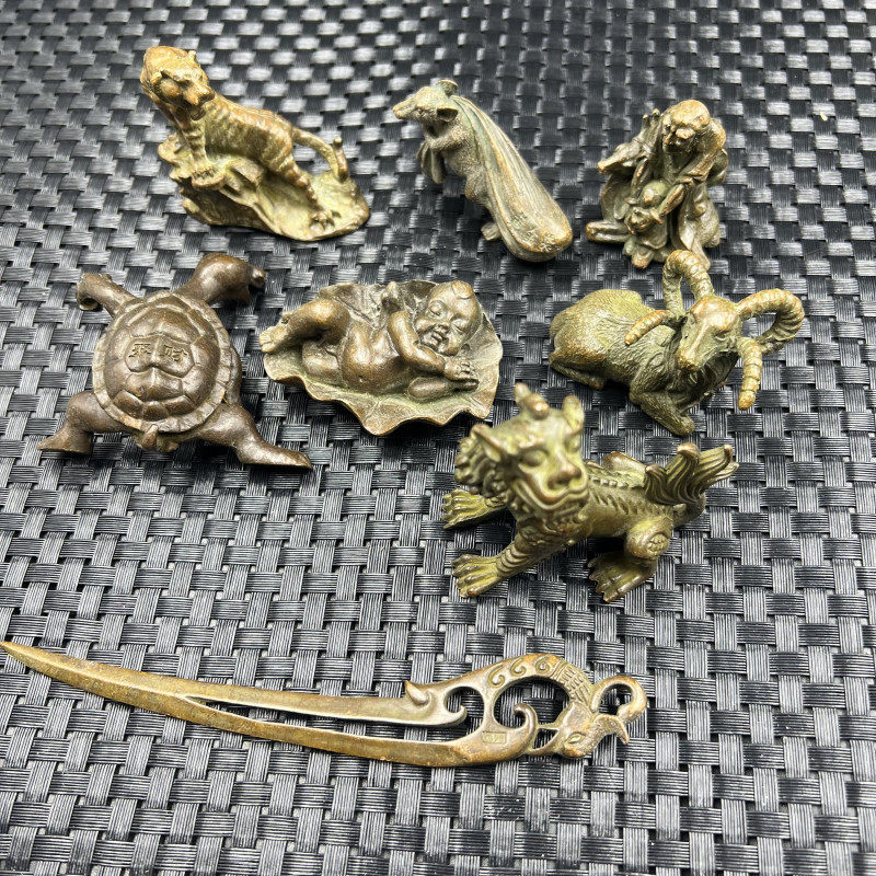 仿古文玩生肖羊摆件龟手把件老虎罗汉桌面装饰摆件古玩饰品,家居饰品,桌面摆件,淘宝优惠券,粉丝福利购,淘宝优惠卷