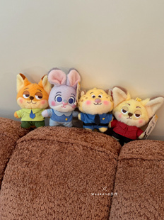 正版 疯狂动物城朱迪尼克公仔毛绒玩偶包包挂件汽车钥匙扣生日礼物