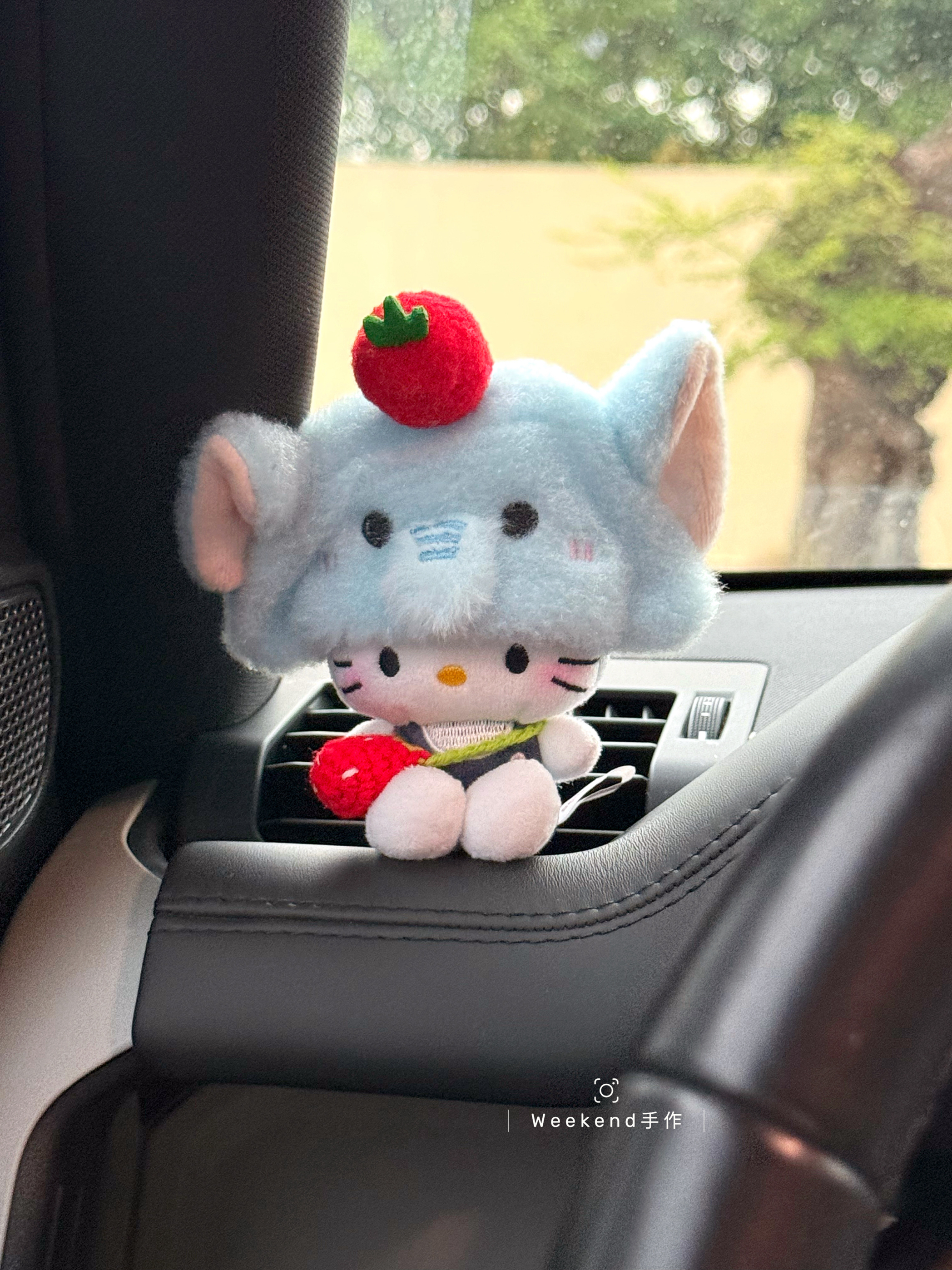 原创大象头套kitty汽车出风口香氛车载装饰香水新车礼物送闺蜜萌