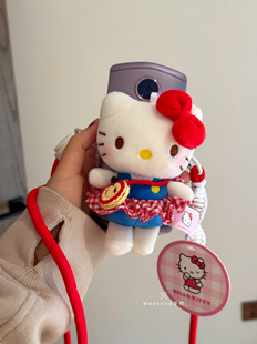 正版hellokitty毛绒公仔定制手机背夹送闺蜜生日礼物可爱卡通礼物