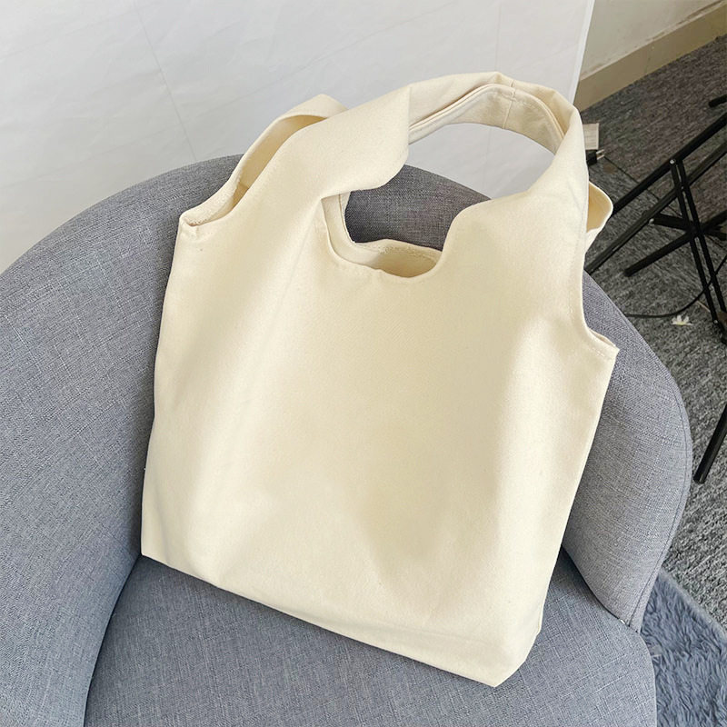 空白帆布包DIY手绘画涂鸦漂漆扎染背心包手提纯色白胚单肩帆布袋