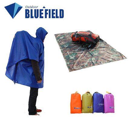 bluefield户外多功能雨披背包