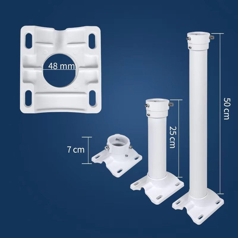 监控支架球机摄像头加长户外铝合金抱箍吊装壁装加厚防水万向支架