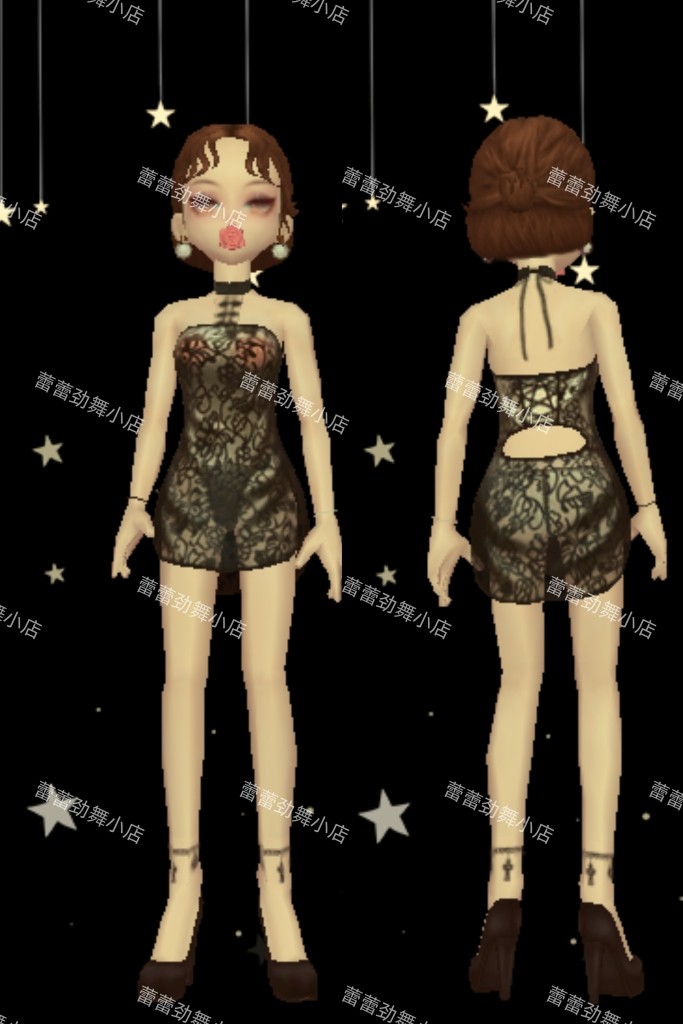 劲舞团女生最新款套装性感气质时尚黑色裙子衣服搭配发裙鞋7永久6