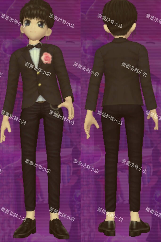 劲舞团男装新款黑色帅气西装成熟热卖头+衣+裤+鞋搭配7天月2永久