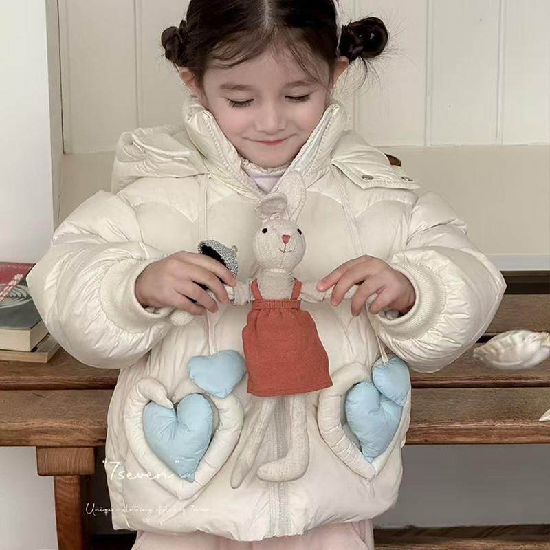 冬季新款羽绒服7seven+正版保暖外套白鸭绒羽绒服可爱洋气新年衣